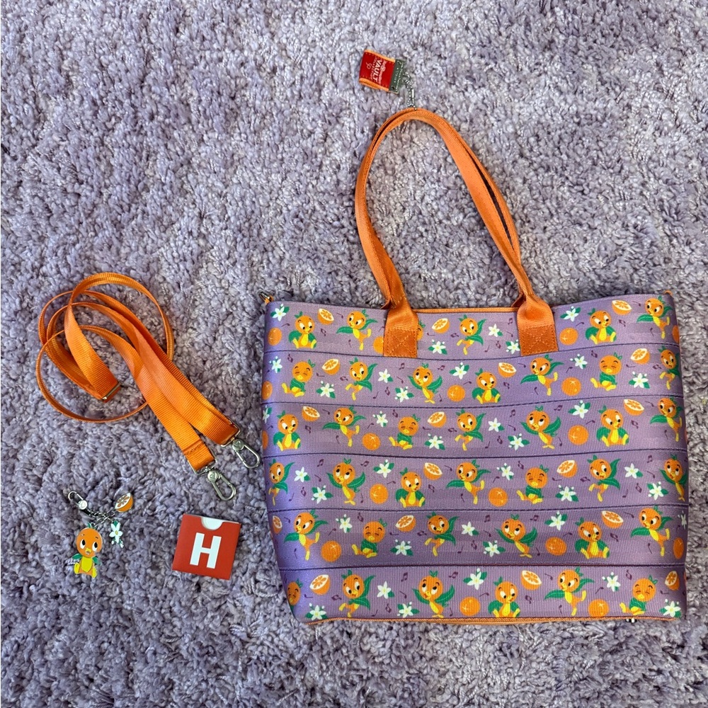 Disney Harveys Orange Bird Vault 50th Flower and Garden Tote Bag